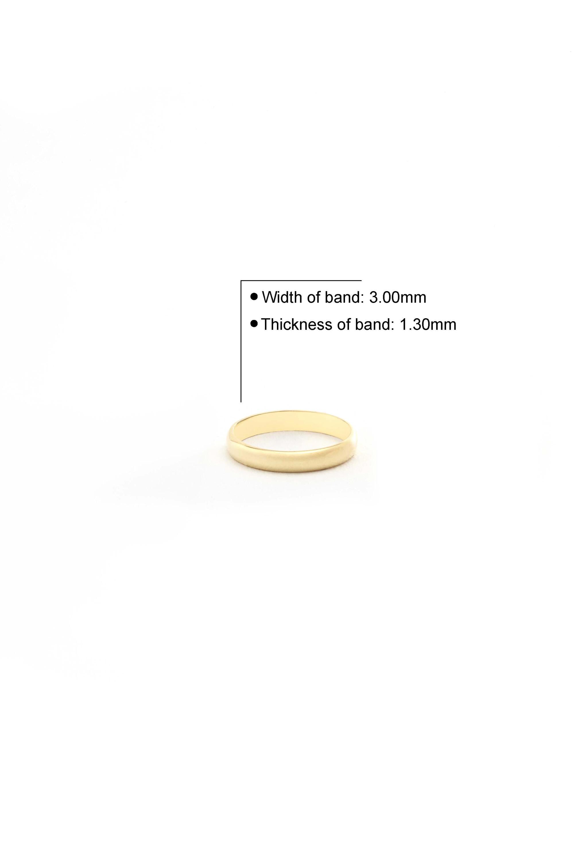 14K Solid Gold Graduated Stackable Ring