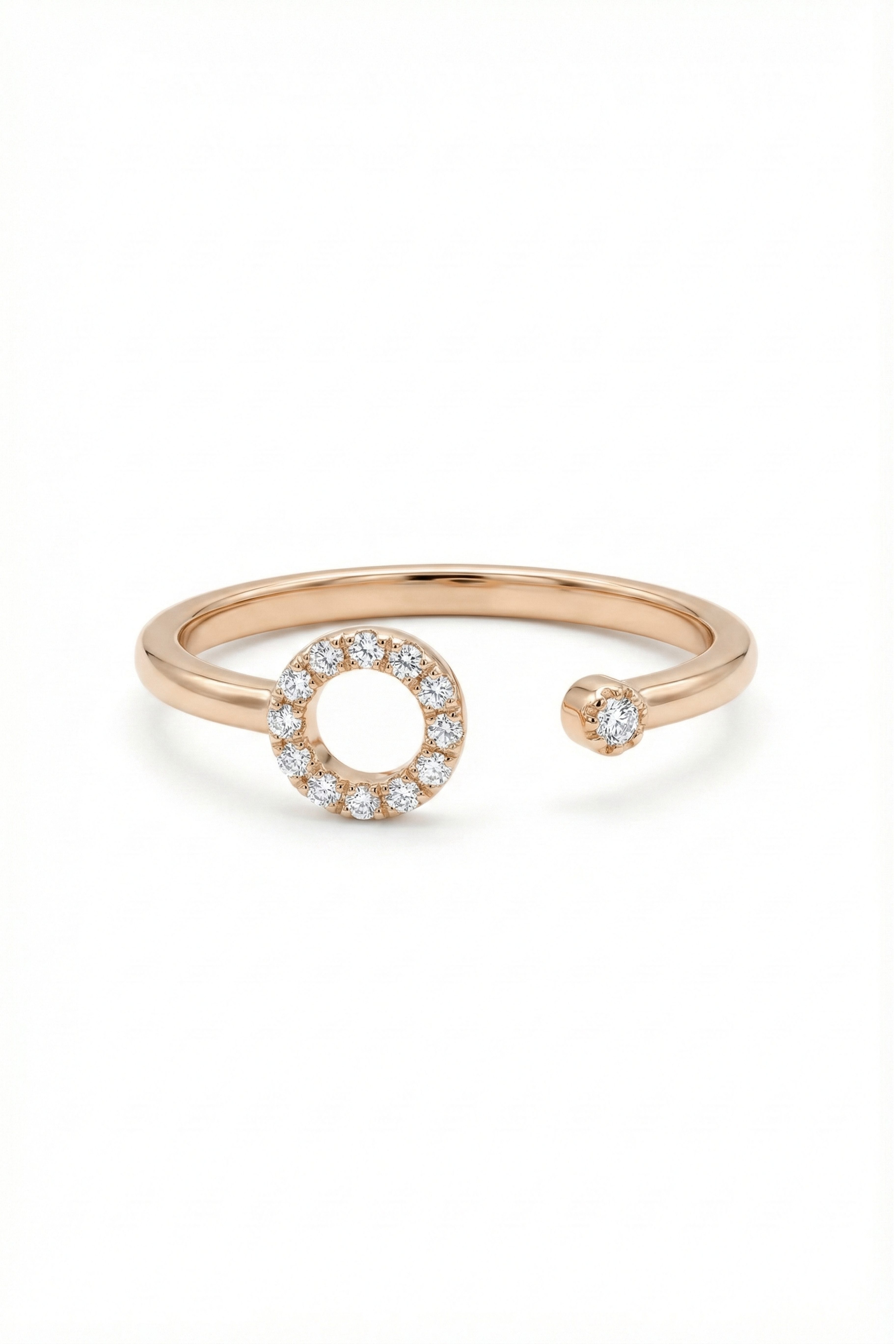 14k Gold Infinity Circle Ring