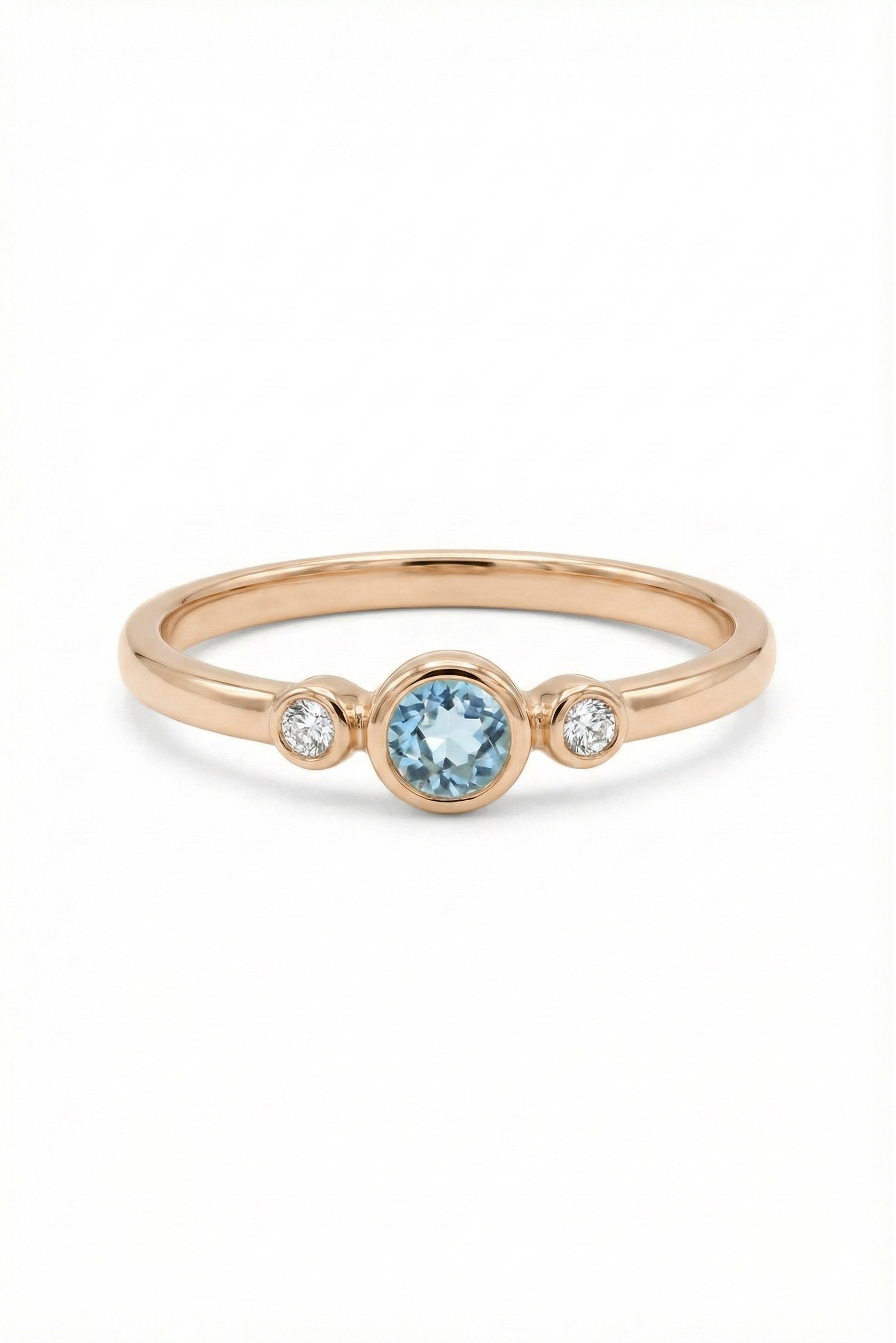14k Gold Minimal London Topaz Ring